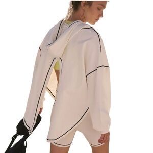 FP Movement- NWT Ivory Revival Layer Longsleeve Oversized Hooded Pullover Shirt